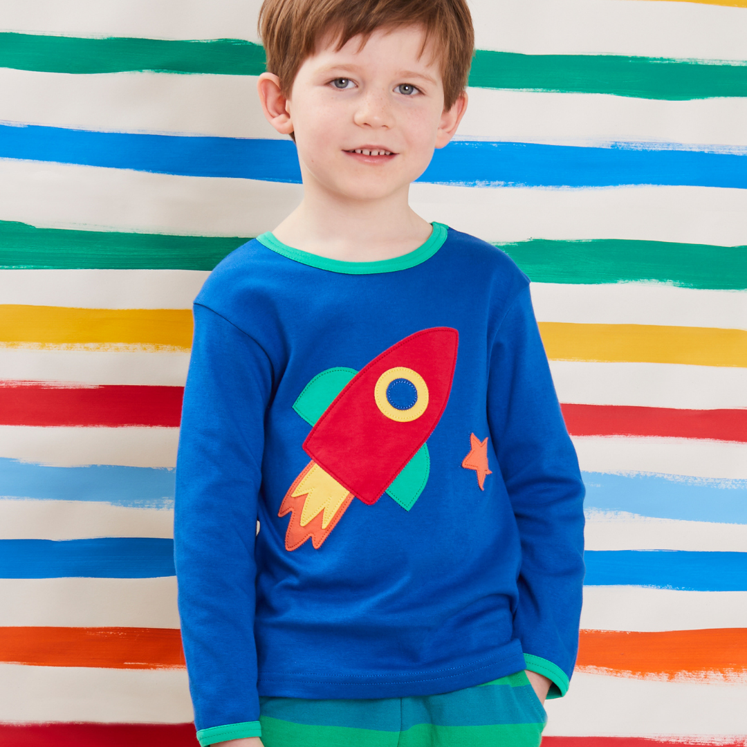Toby Tiger - LS Tee - Organic Rocket Applique