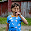 Coddi & Womple - SS Tee - Rainbow Sheep - Blue