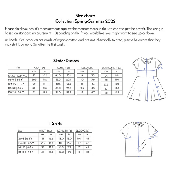 Merle Kids - SS Skater Dress - Forest At Night