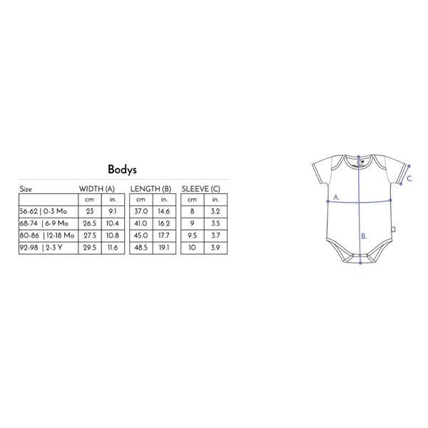 Merle Kids - SS Bodysuit - Forest At Night