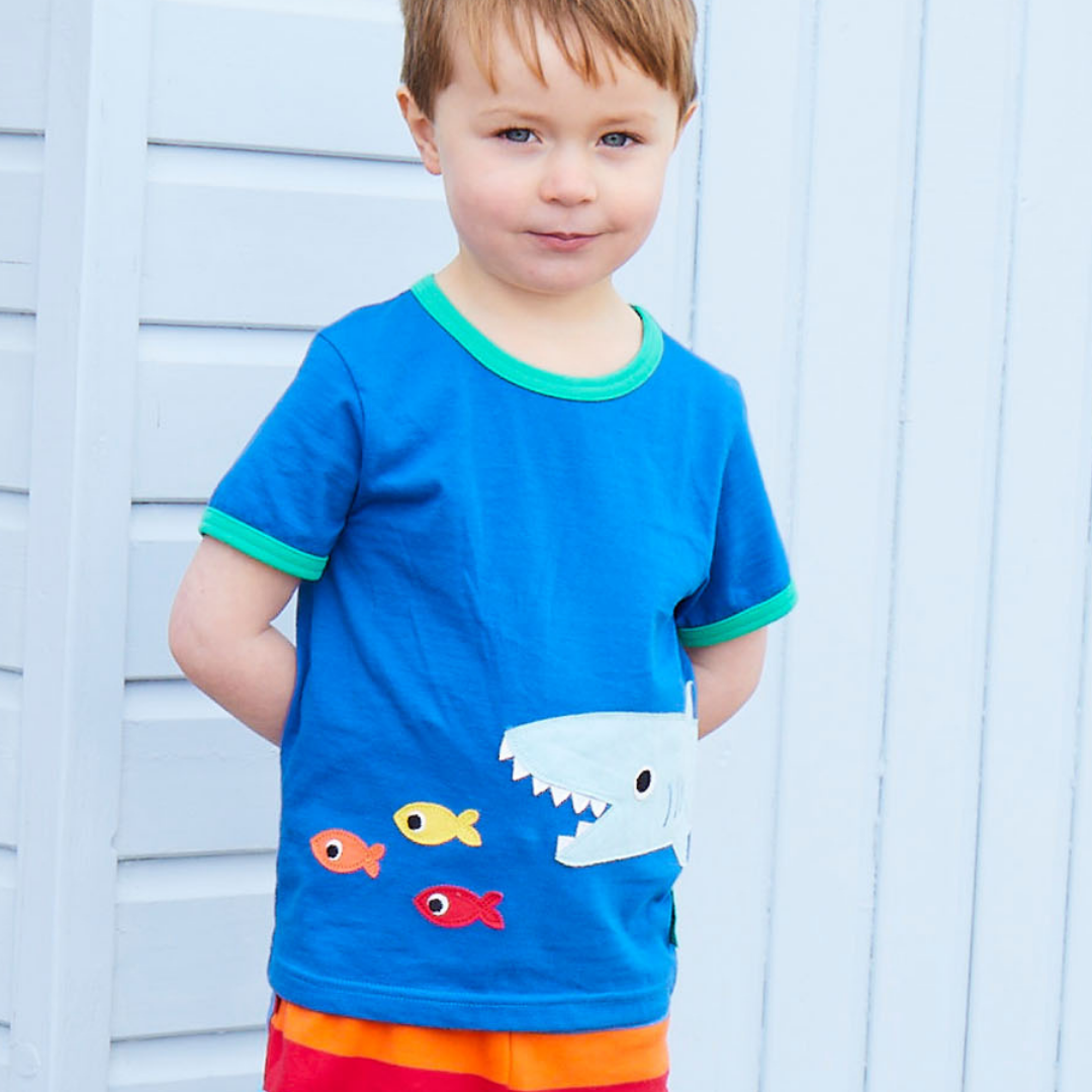 Toby Tiger - SS Tee - Organic Shark Applique