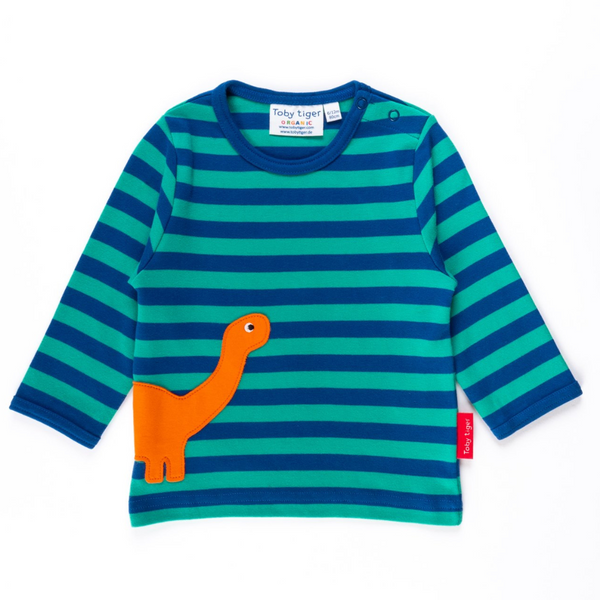 Toby Tiger - LS Tee - Organic Diplodocus Applique