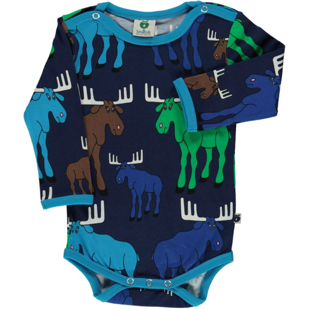 Smafolk - LS Bodysuit - Moose - Medieval Blue