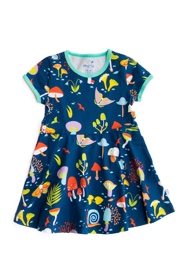 Merle Kids - SS Skater Dress - Forest At Night