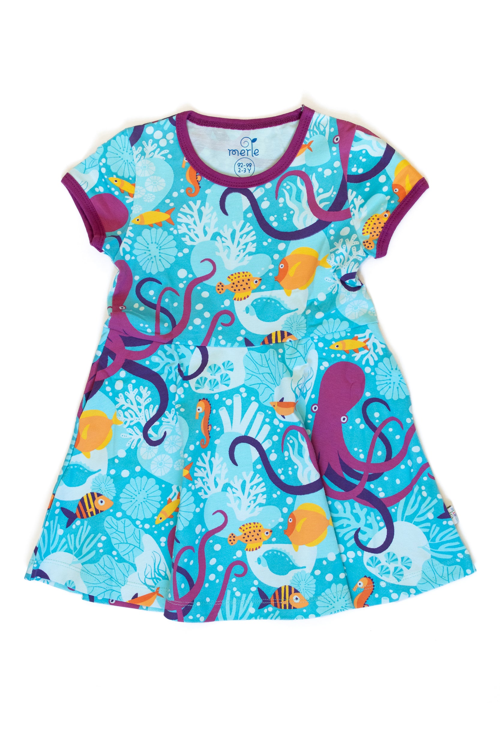 Merle Kids - SS Skater Dress - Under The Sea ** LAST ONE sz 92/98cm
