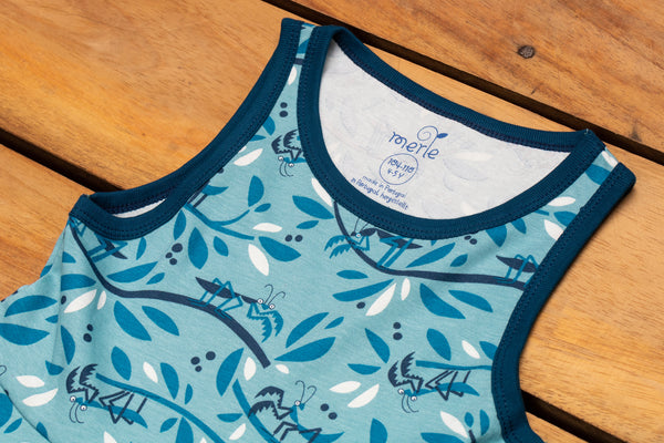 Merle Kids - Sleeveless Skater Dress - Mantis