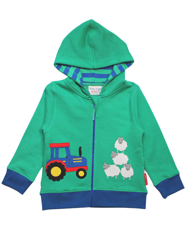 Toby Tiger - Organic Farm Applique Hoodie