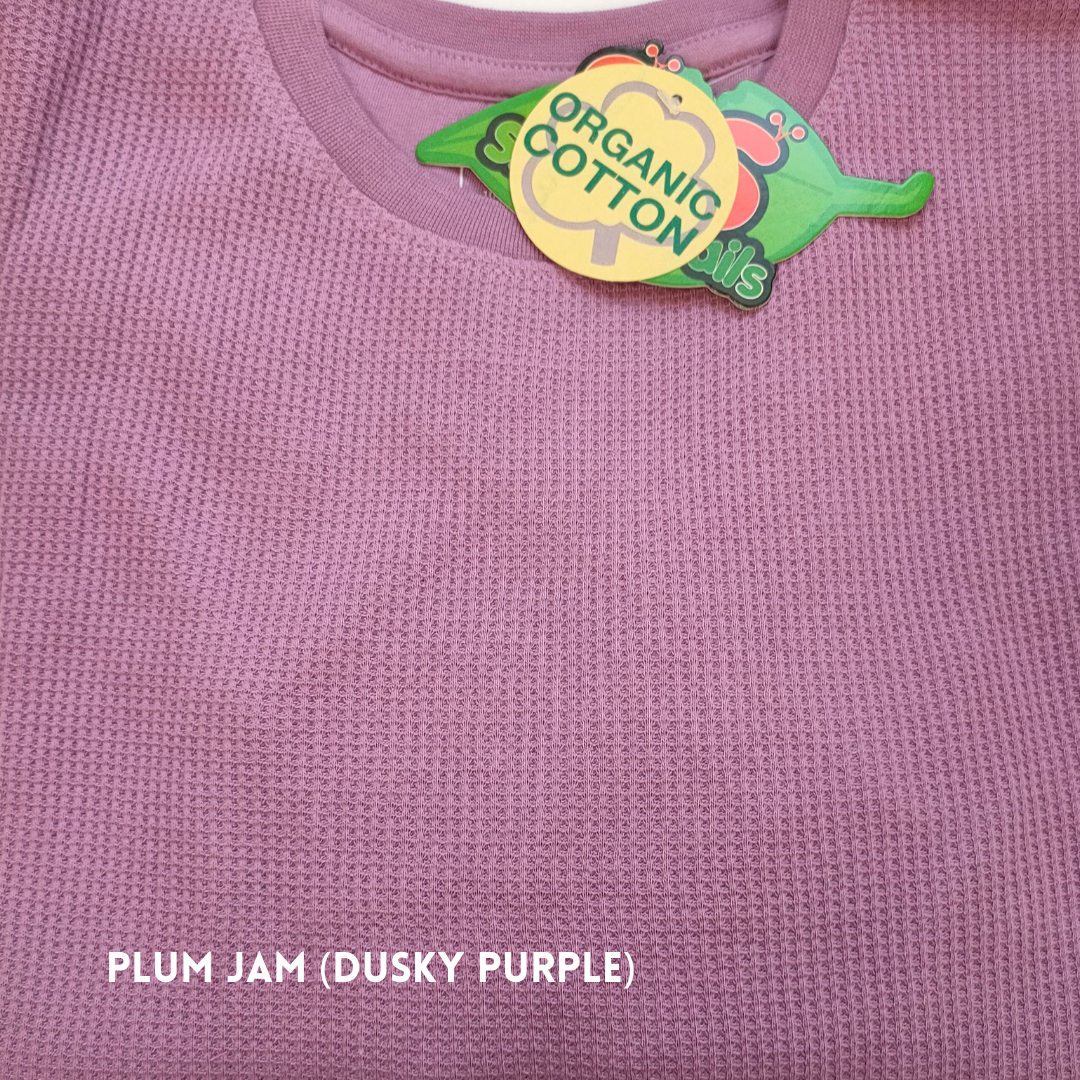 Slugs & Snails - Organic Waffles - LS Top - Plum Jam (Adult Sizes) ** LAST ONE