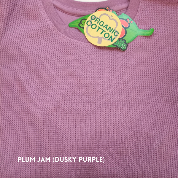 Slugs & Snails - Organic Waffles - LS Top - Plum Jam (Adult Sizes) ** LAST ONE