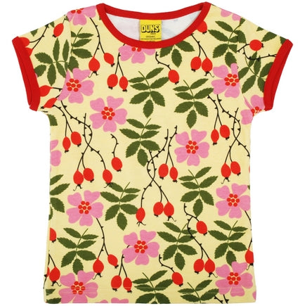 Duns Sweden SS Tee - Rosehip - Yellow