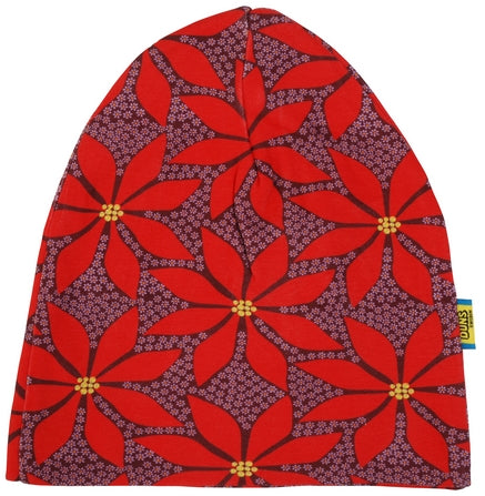 PRICE DROP * Duns Sweden - Double Layer Hat - Poinsettia - Wine