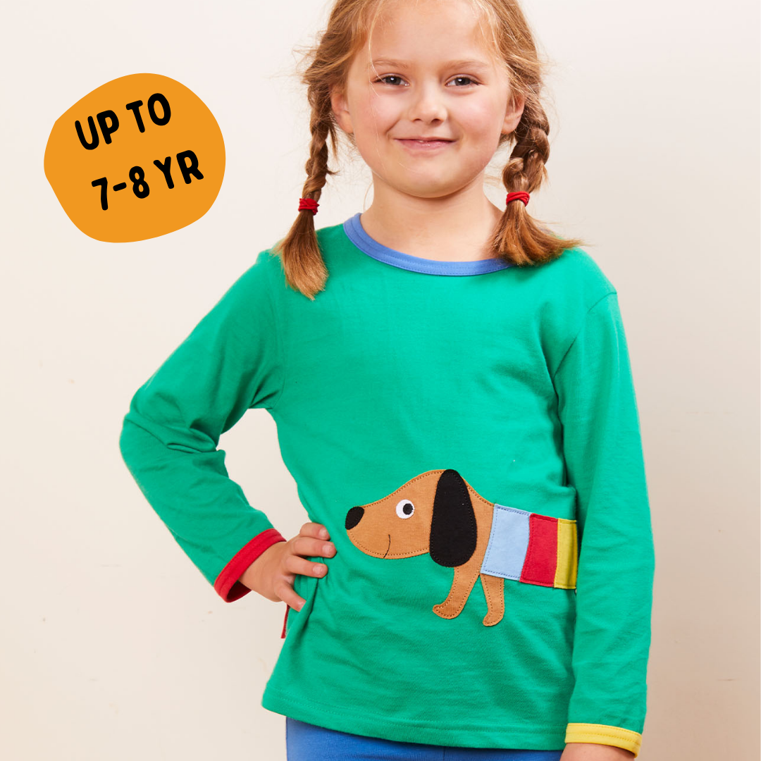 Toby Tiger - LS Tee - Organic Sausage Dog Applique