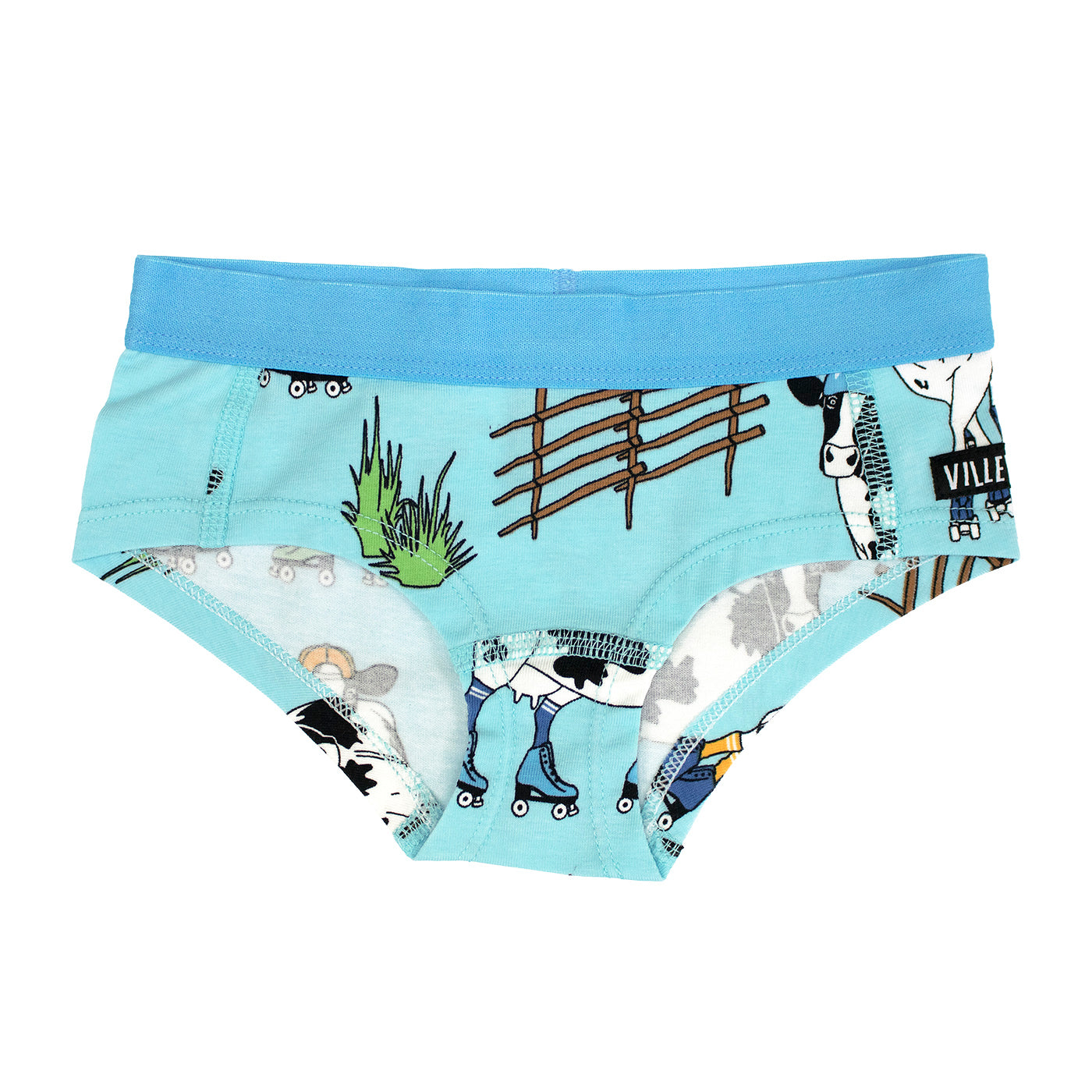 Villervalla - Underwear - Briefs - Roller Cow - Aqua