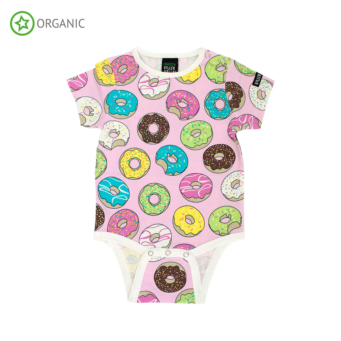 PRICE DROP * Villervalla SS Bodysuit - Donuts - Light Petunia
