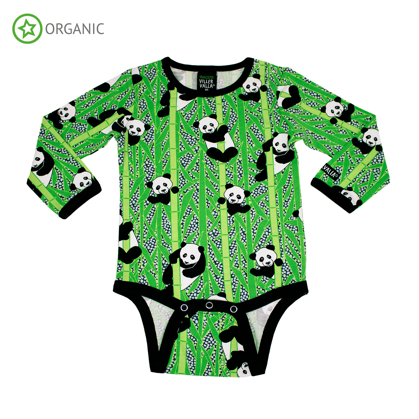 PRICE DROP * Villervalla - LS Bodysuit - Animal Print - Panda