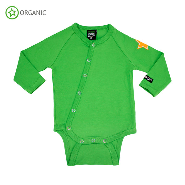 PRICE DROP * Villervalla - Solid Basics - LS Bodysuit - Pea (Green)