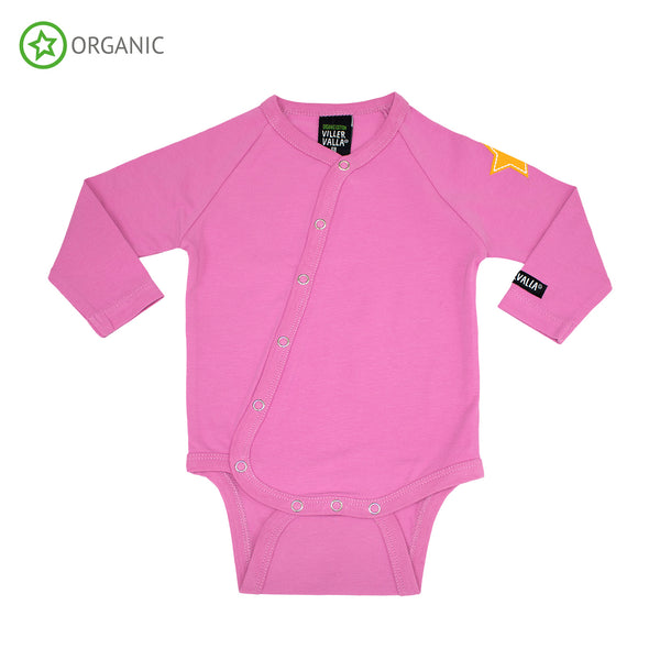 PRICE DROP * Villervalla - Solid Basics - LS Bodysuit - Petunia (Pink)