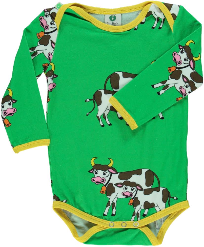 Smafolk - LS Bodysuit - Cow - Green