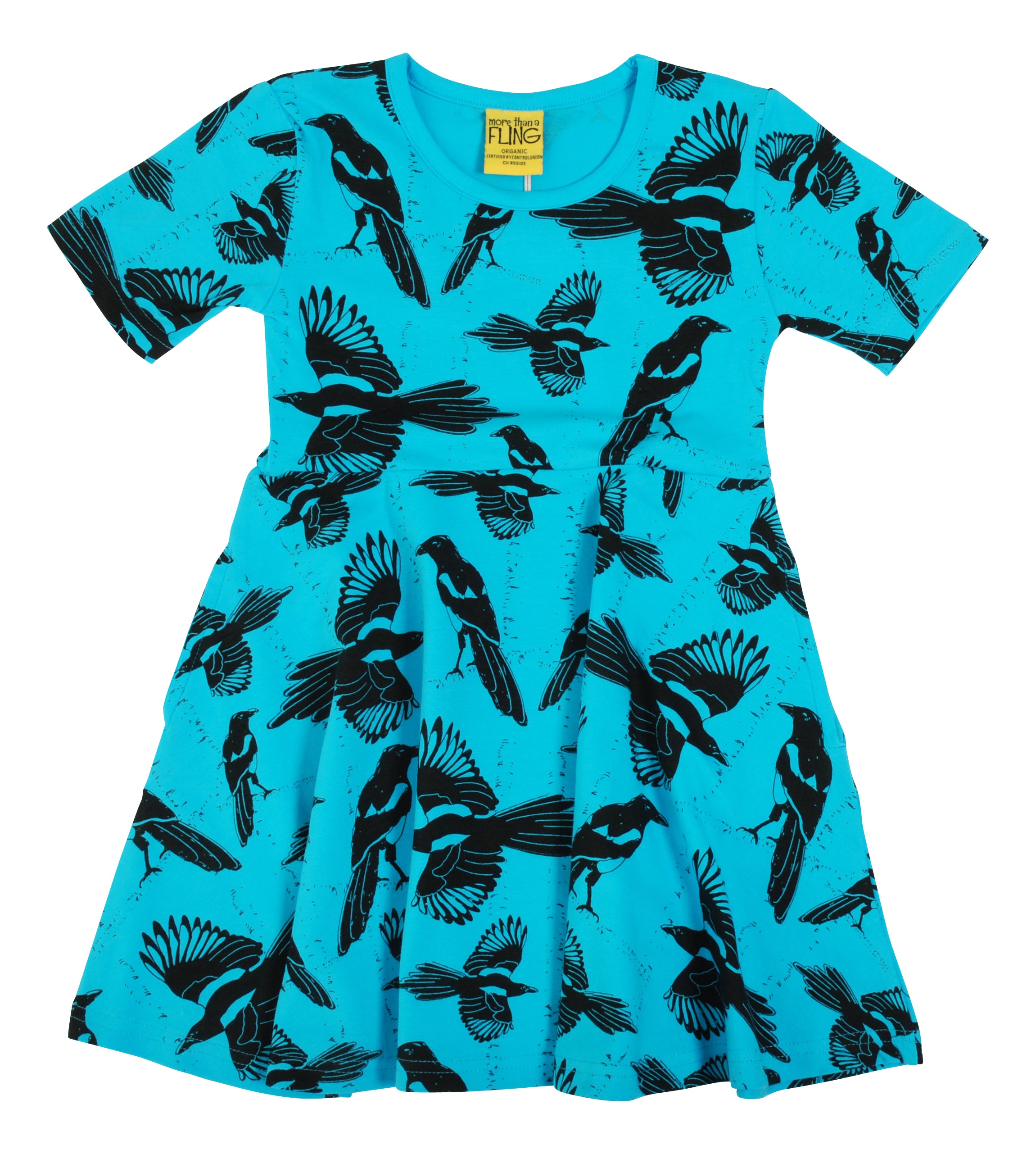 More Than A Fling - Skater Dress - Pica Pica - Blue Atoll