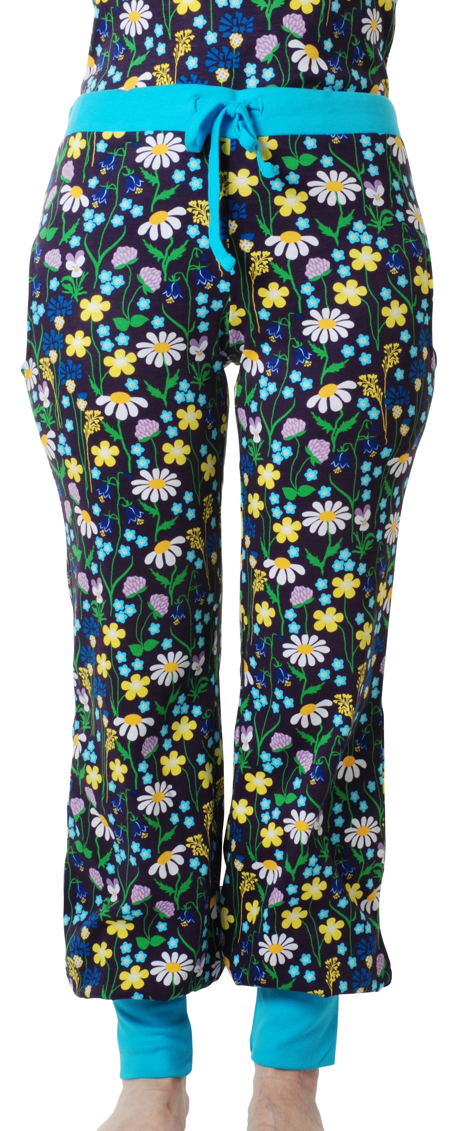 Duns Sweden - ADULT - Baggy Pants - Midsummer Flowers - Purple