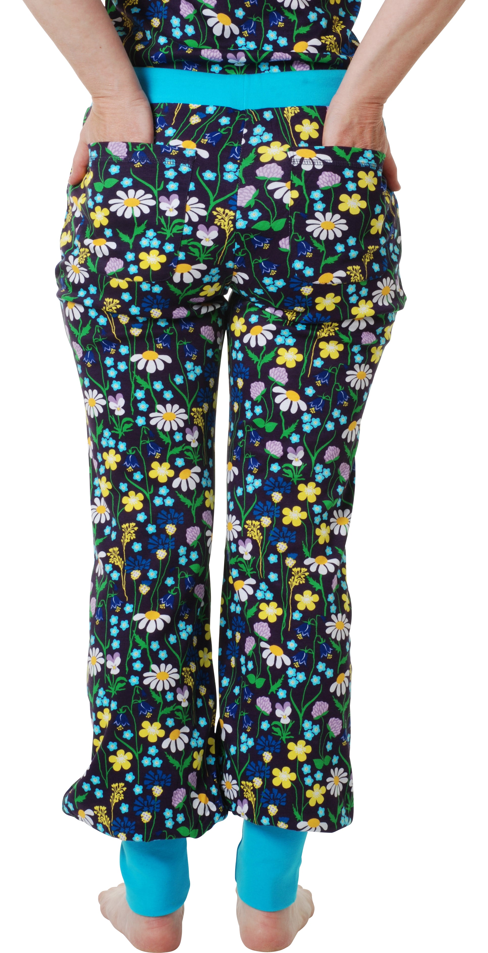 Duns Sweden - ADULT - Baggy Pants - Midsummer Flowers - Purple