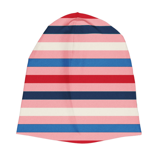 Maxomorra - Double Layered Hat - Stripe - Blossom