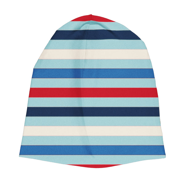 Maxomorra - Double Layered Hat - Stripe - Ice