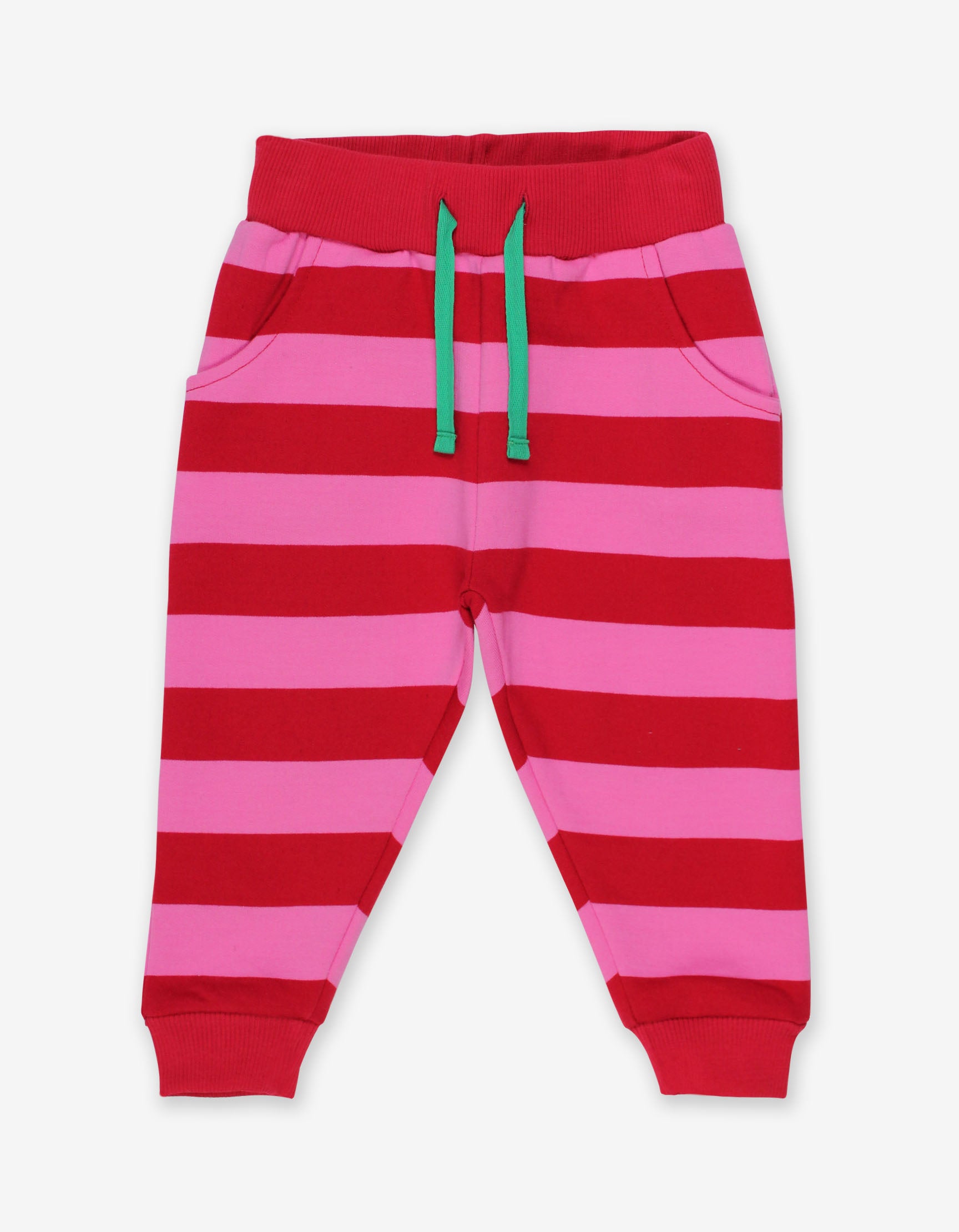 Toby Tiger - Organic Joggers - Striped Red/Pink