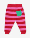 Toby Tiger - Organic Joggers - Striped Red/Pink