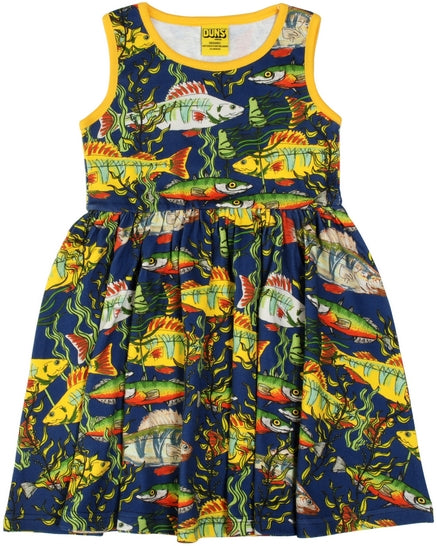 PRICE DROP * Duns Sweden Sleeveless Dress with Gathered Skirt - Seaweed - Navy