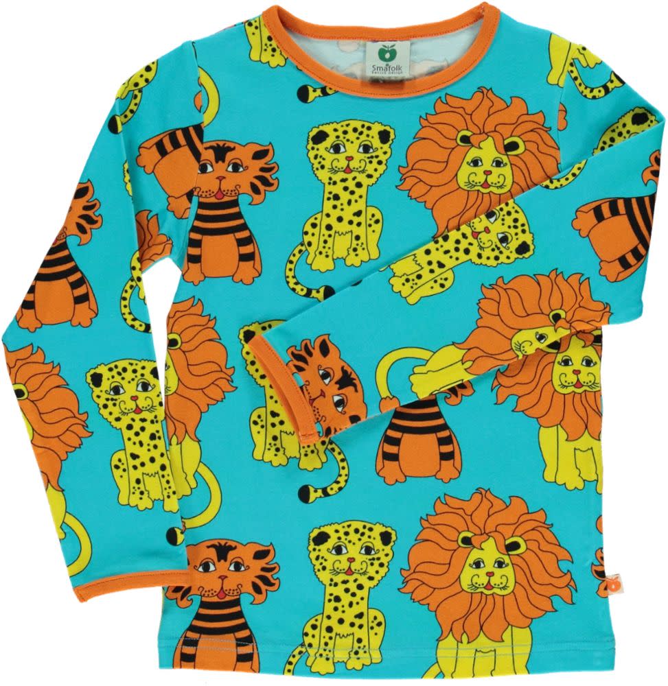 Smafolk - LS Tee - Lion, Tiger and Leopard - Blue