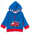 Toby Tiger - Organic Fire Engine Applique Hoodie