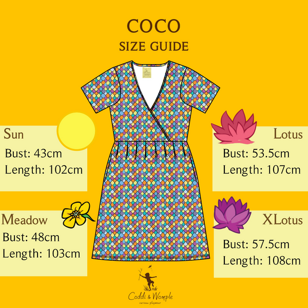 Coddi & Womple - Adult Coco Dress - Rainbow Scales ** LAST ONE sz XS