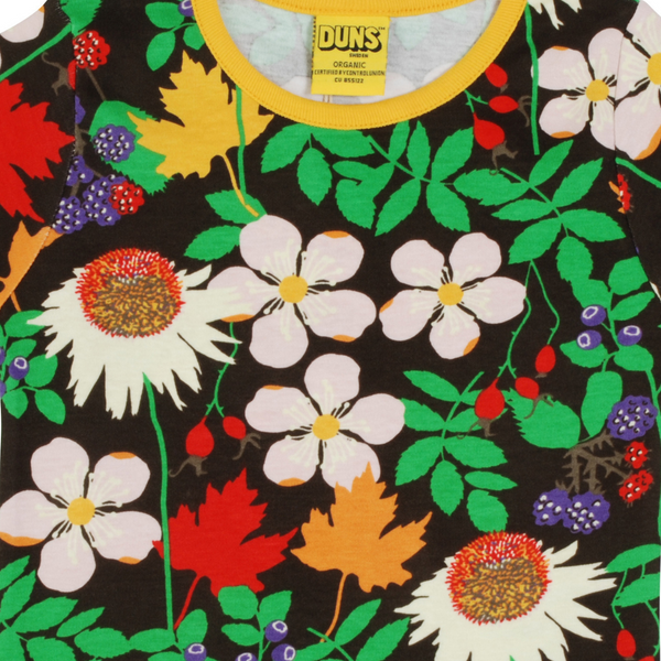 Duns Sweden Adult SS Tee - Autumn Flowers - Brown