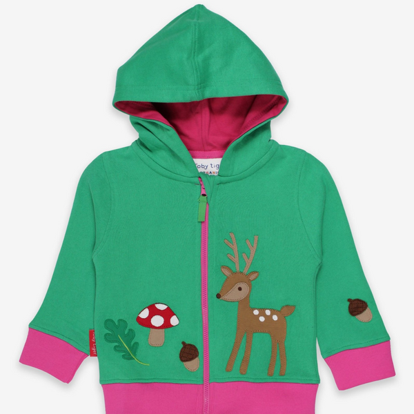 Toby Tiger - Organic Fawn Applique Hoodie
