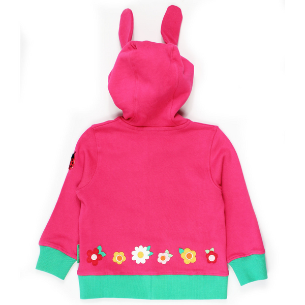 Toby Tiger - Organic Leaping Bunny Applique Hoodie