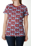 PRICE DROP * Duns Sweden Adult SS Tee - Poinsettia - Blue